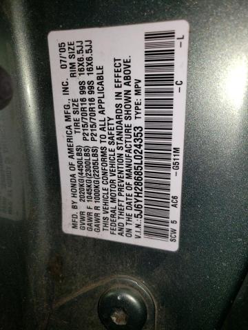 2005 Honda Element Ex VIN: 5J6YH28685L024353 Lot: 49528833