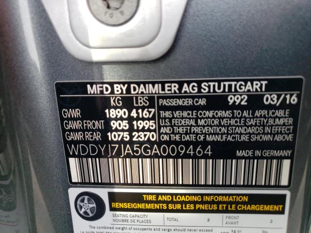 2016 MERCEDES-BENZ AMG GT S - WDDYJ7JA5GA009464