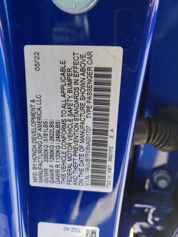 2022 ACURA TLX TYPE S - 19UUB7F03NA001707