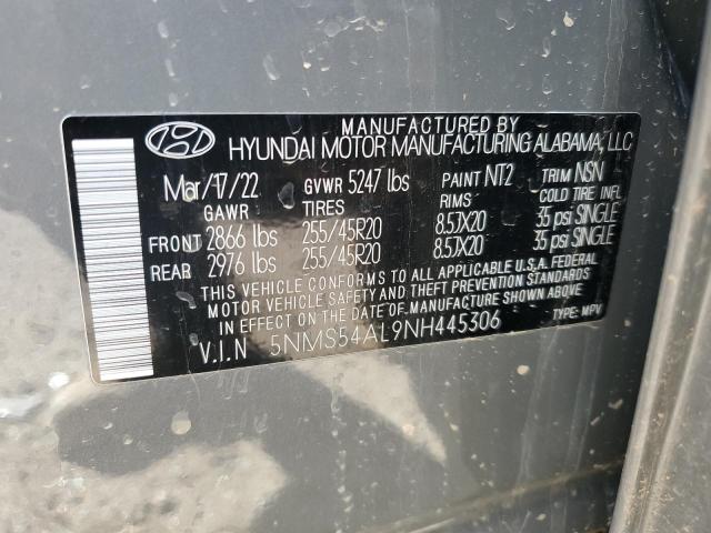 2022 HYUNDAI SANTA FE C 5NMS54AL9NH445306