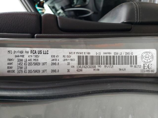 1C4RJFAG2KC822688 Jeep Grand Cherokee Laredo