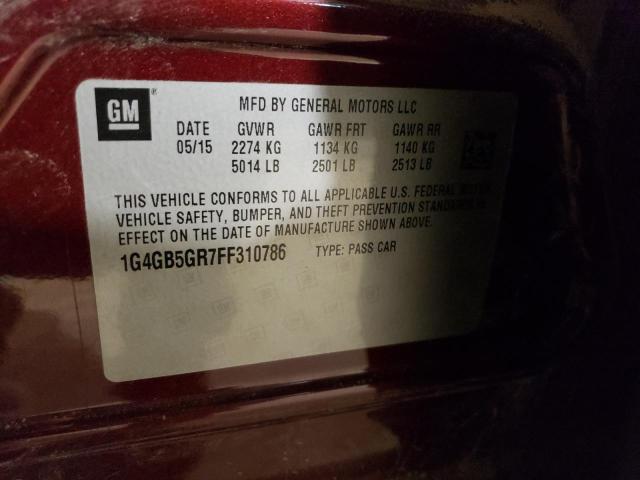 1G4GB5GR7FF310786 Buick Lacrosse