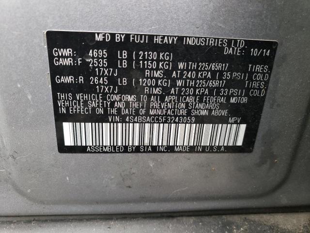 4S4BSACC5F3243059 Subaru Outback 2.5i Premium
