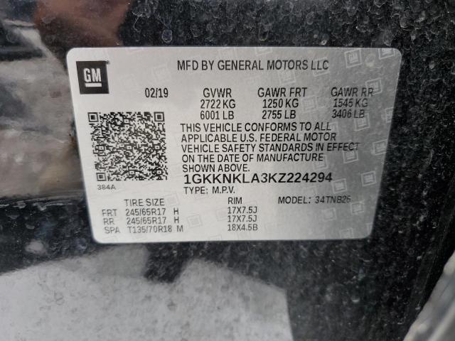 2019 GMC ACADIA 1GKKNKLA3KZ224294