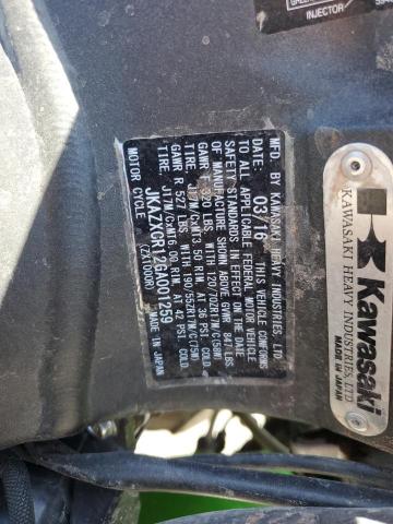 2016 KAWASAKI ZX1000 R - JKAZXCR12GA001259