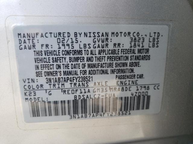 3N1AB7AP4FY238521 Nissan SENTRA S