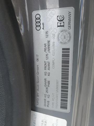 2018 AUDI RS7 WUAWAAFC1JN900301