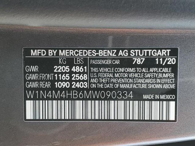 W1N4M4HB6MW090334 Mercedes-Benz Glb 250 4matic