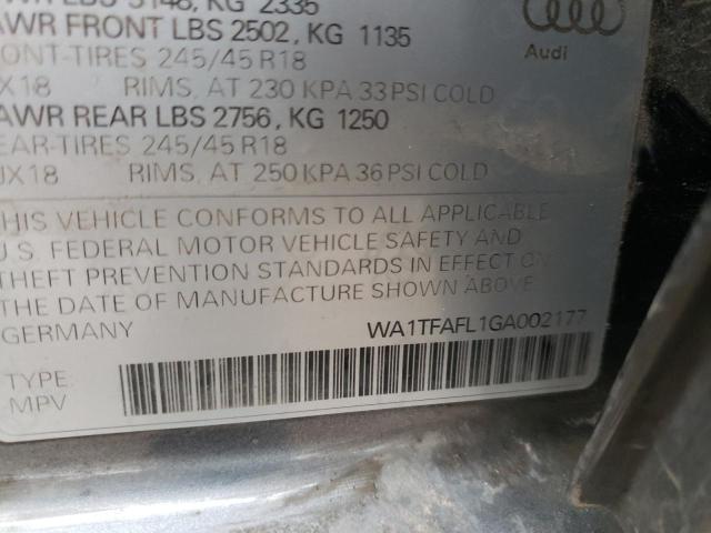 VIN WA1TFAFL1GA002177 2016 Audi A4, Premium no.12