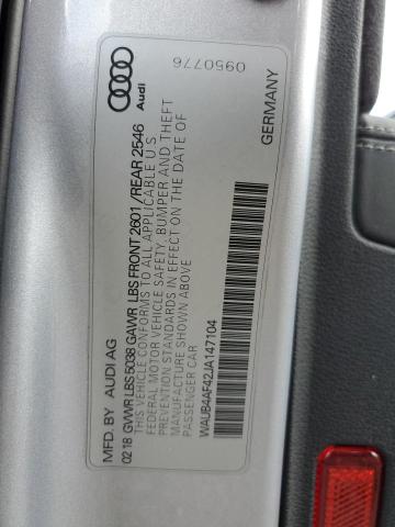 2018 AUDI S4 QUATTRO - WAUB4AF42JA147104