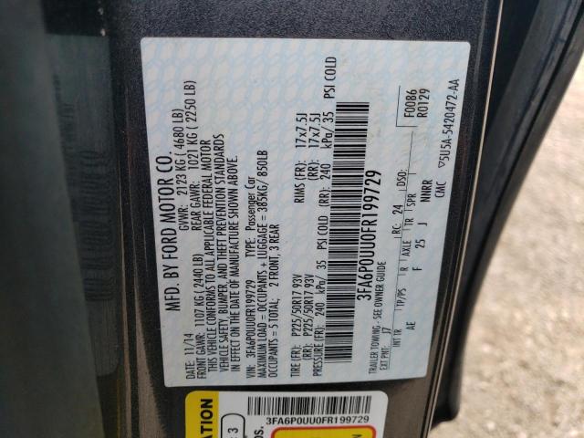 2015 FORD FUSION S H - 3FA6P0UU0FR199729