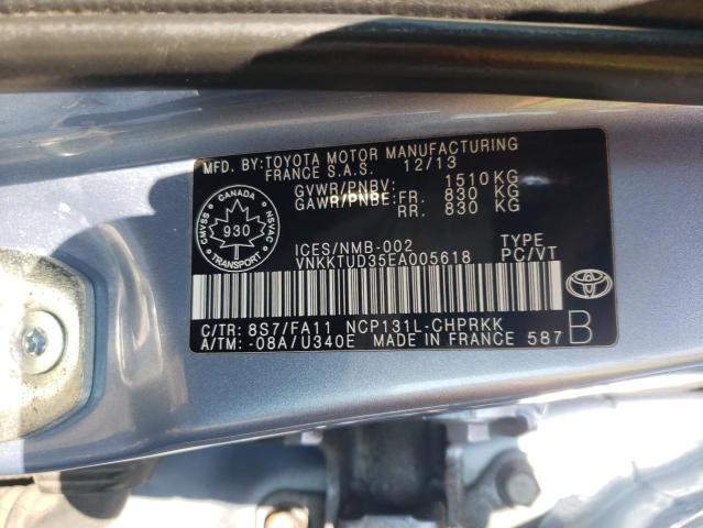 2014 TOYOTA YARIS - VNKKTUD35EA005618