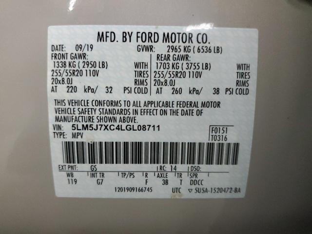 2020 LINCOLN AVIATOR RE - 5LM5J7XC4LGL08711