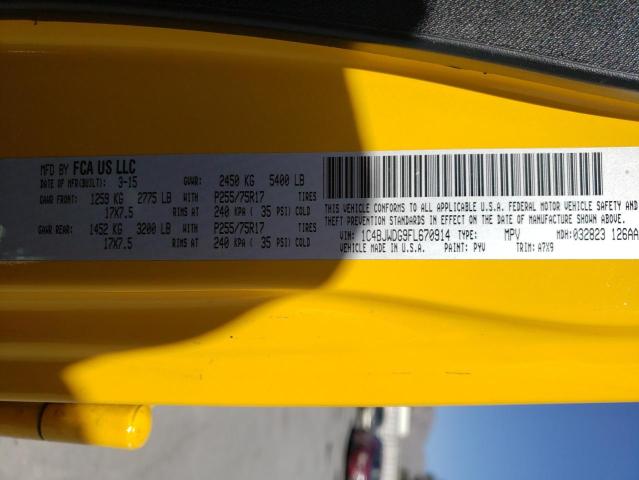 1C4BJWDG9FL670914 Jeep Wrangler Unlimited Sport