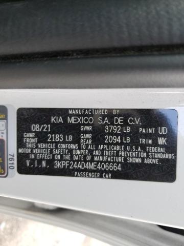 3KPF24AD4ME406664 KIA FORTE FE