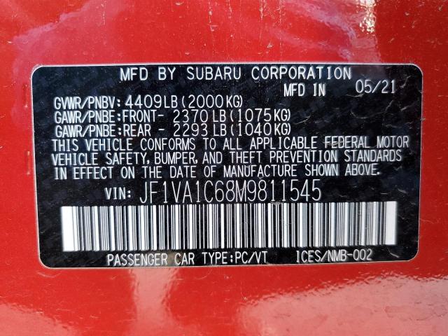 JF1VA1C68M9811545 Subaru Wrx Premium