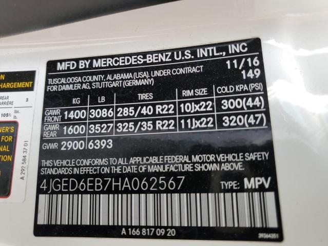 4JGED6EB7HA062567 Mercedes-Benz Gle Coupe 43 Amg