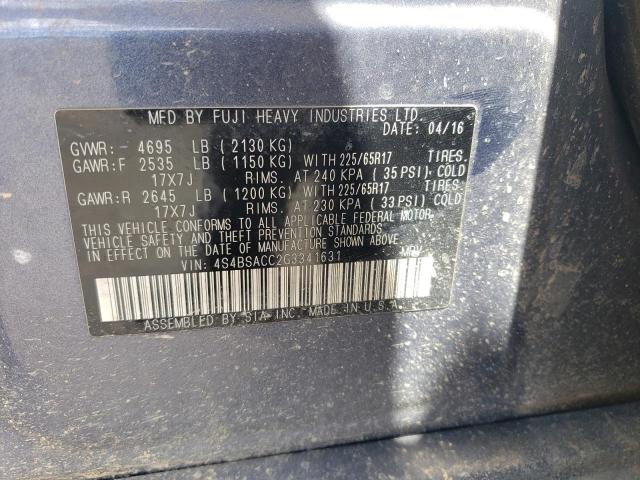 4S4BSACC2G3341631 Subaru Outback 2.5i Premium