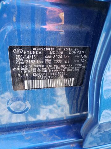 2017 HYUNDAI ELANTRA SE - KMHD84LF3HU352328