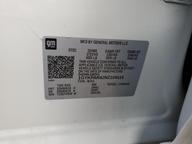 2022 CADILLAC XT6 LUXURY - 1GYKPAR42NZ104115