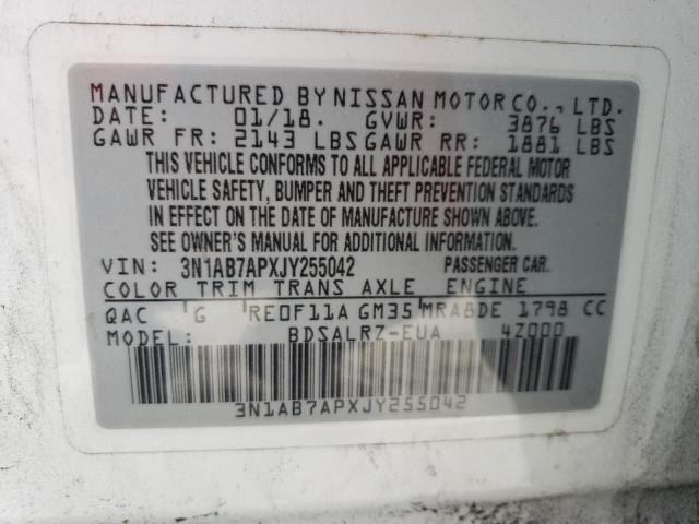 2018 NISSAN SENTRA S - 3N1AB7APXJY255042