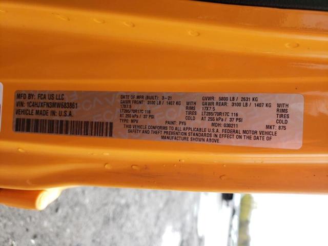 1C4HJXFN3MW683861 Jeep Wrangler Unlimited Rubicon