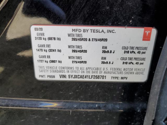 5YJXCAE41LF268701 Tesla MODEL X