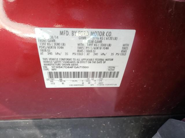 2015 FORD EXPLORER X - 1FM5K7D84FGA71500