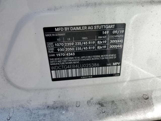 2020 MERCEDES-BENZ GLA 250 - WDCTG4EB4LU025386