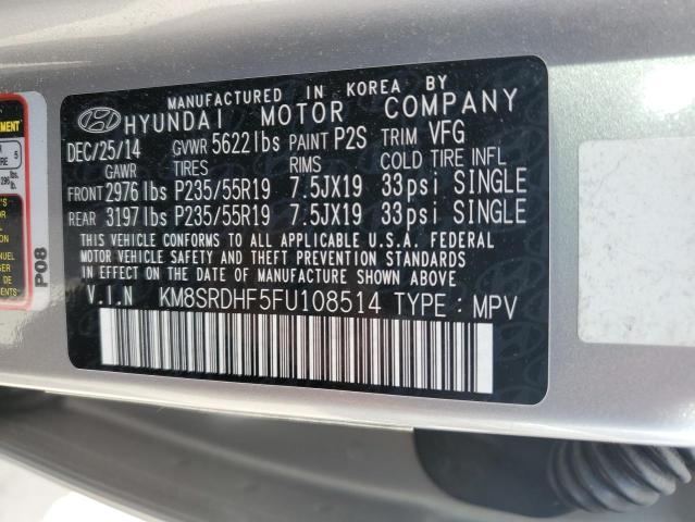 2015 HYUNDAI SANTA FE G - KM8SRDHF5FU108514