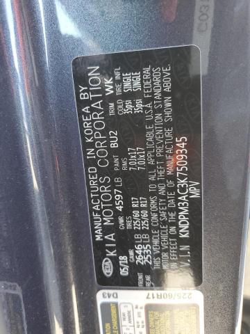 KNDPM3AC3K7509345 KIA Sportage Lx