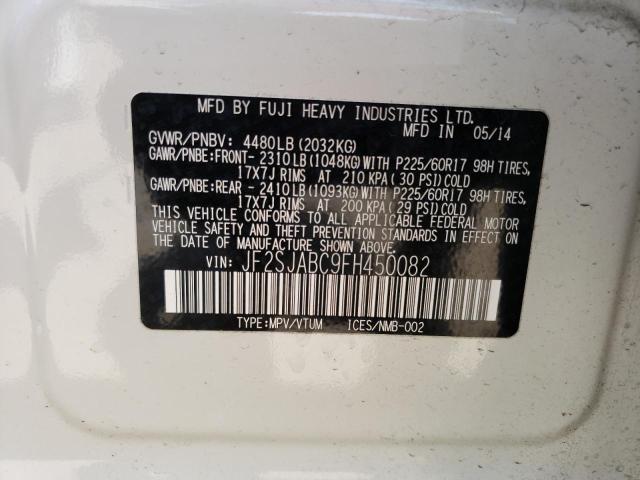 JF2SJABC9FH450082 Subaru Forester 2.5i