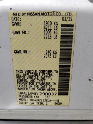 2015 NISSAN ALTIMA 2.5 - 1N4AL3AP4FC290037