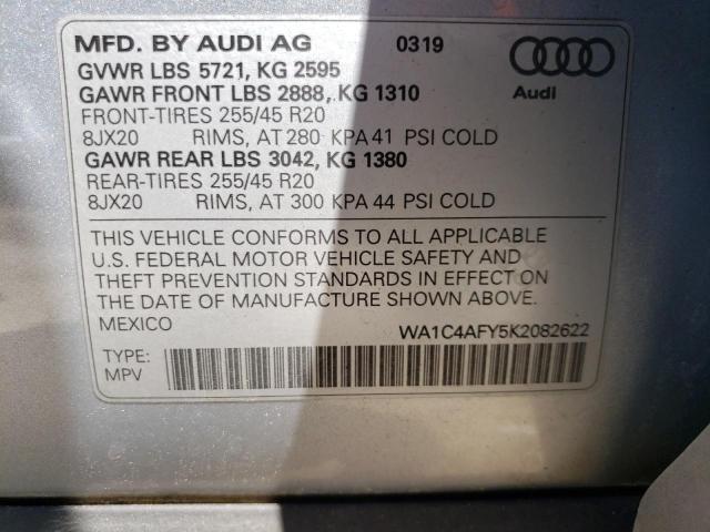 2019 AUDI SQ5 PRESTI WA1C4AFY5K2082622