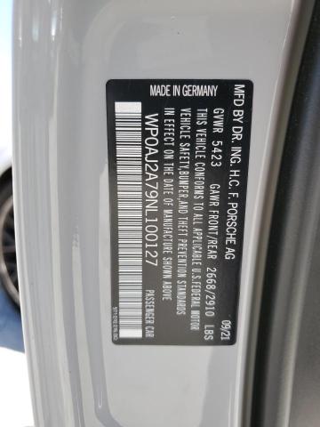 2022 PORSCHE PANAMERA B - WP0AJ2A79NL100127