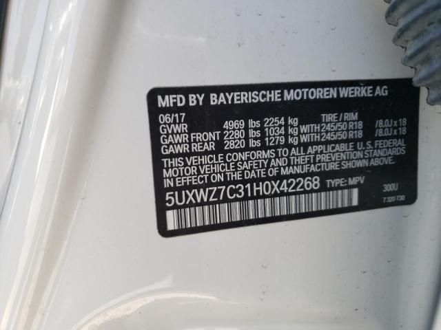 5UXWZ7C31H0X42268 BMW X3 Sdrive28i