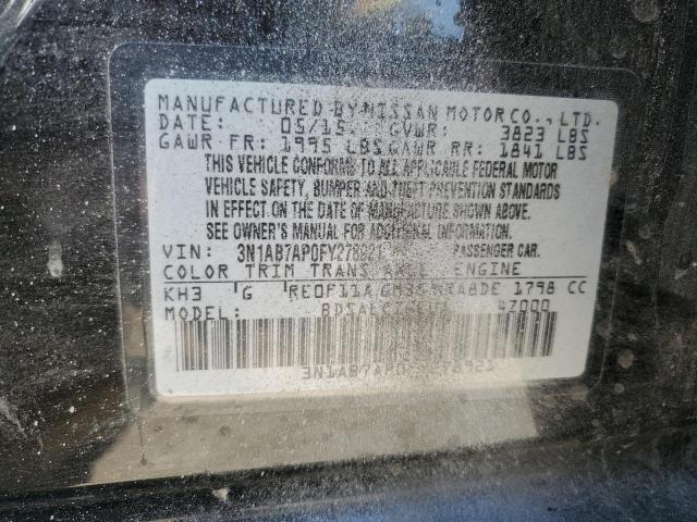 3N1AB7AP0FY278921 Nissan SENTRA S