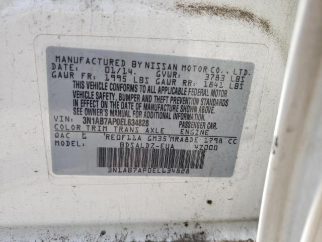3N1AB7AP0EL634828 Nissan SENTRA S