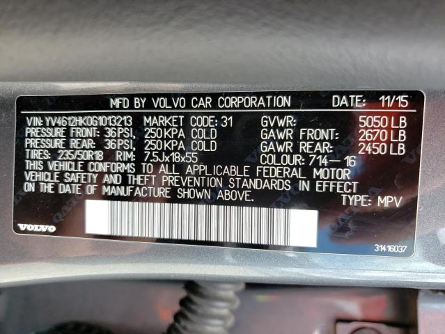 2016 VOLVO V60 CROSS - YV4612HK0G1013213