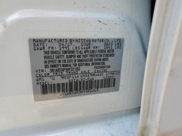 3N1AB7AP3HY321263 Nissan SENTRA S