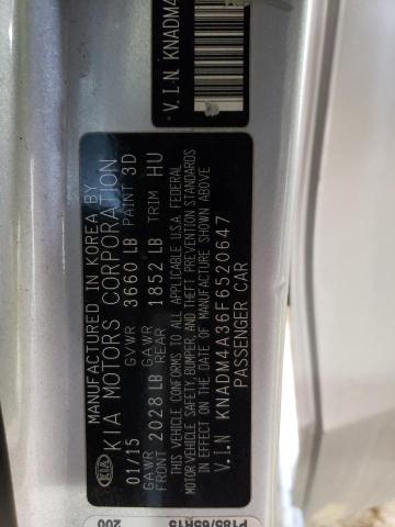KNADM4A36F6520647 KIA RIO LX