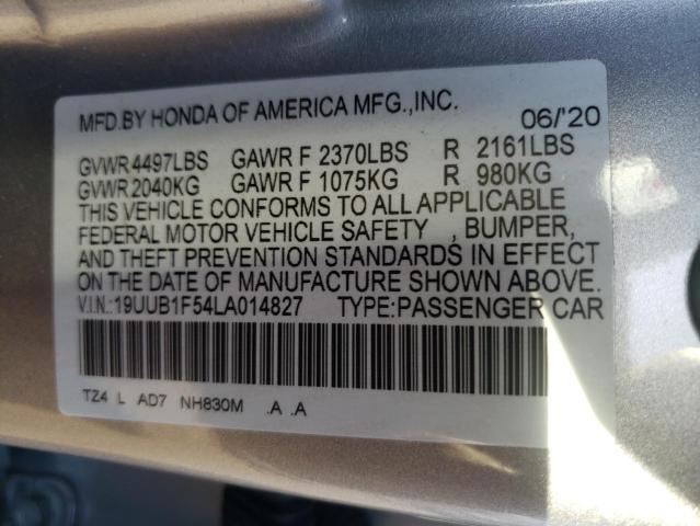 2020 ACURA TLX TECHNO - 19UUB1F54LA014827