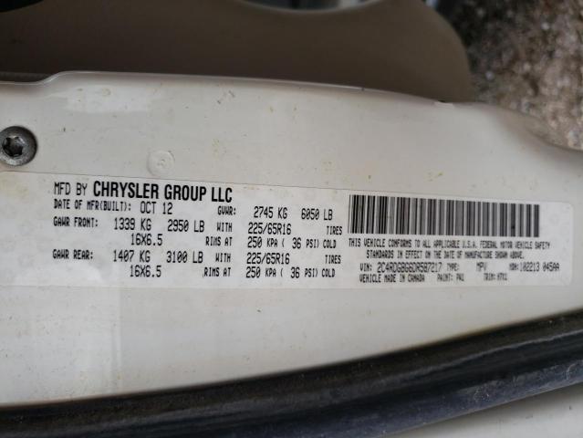 2013 Dodge Grand Caravan Se VIN: 2C4RDGBG6DR587217 Lot: 49597813