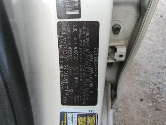KNAFK4A61F5403489 KIA FORTE LX