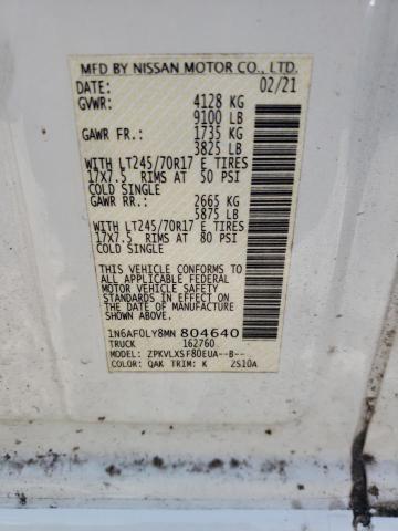 2021 NISSAN NV 2500 SV - 1N6AF0LY8MN804640