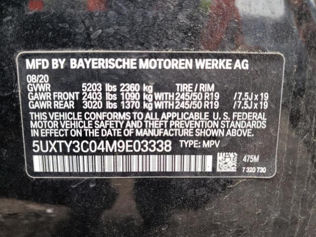 5UXTY3C04M9E03338 BMW X3 Sdrive30i