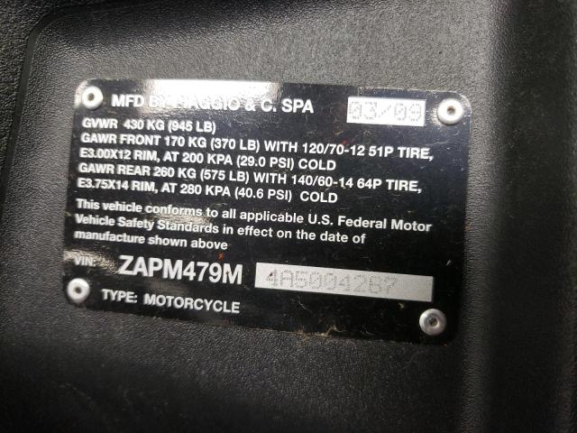 2010 PIAGGIO MP3 250 ZAPM479M4A5004267