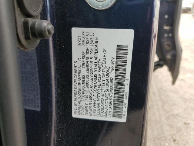 5FNRL6H73NB029682 2022 HONDA ODYSSEY - Image 13