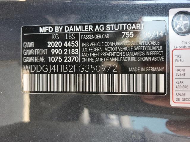 WDDGJ4HB2FG350972 Mercedes-Benz C 250