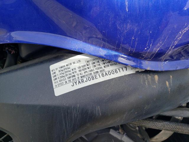 2006 YAMAHA FZ6 S JYARJ08E16A006117